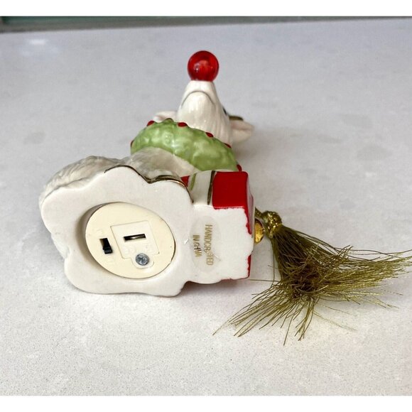 Blinking All The Way Reindeer 2016 Lenox Reindeer Ornament Red Nose Blinks! - Picture 5 of 9